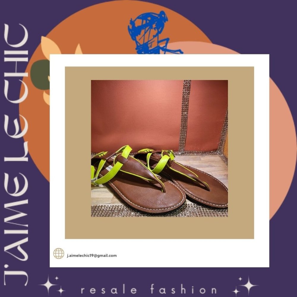 Aeropostale  Highlighter Yellow Fashion Sandals